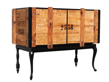 THE BLACK - Reclaimed wood sideboard with doors by ICI ET LÀ - view 2